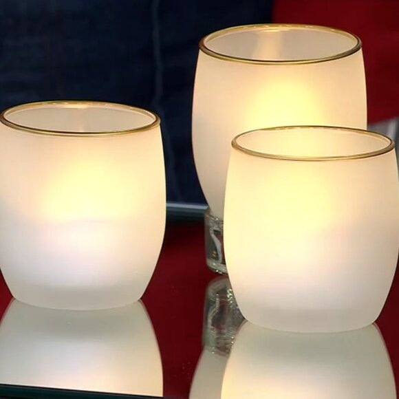 Luminesence Rechargeable 3-Piece Candles w/Glass Votives by Valerie PARR HILL - Picture 5 of 5